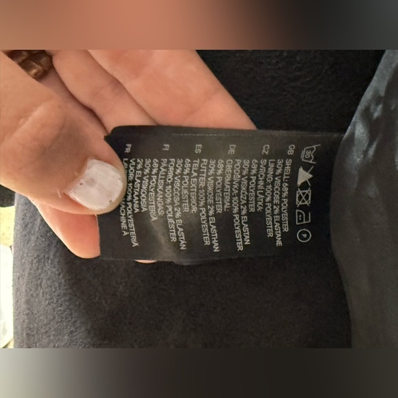 H&M Gray Herringbone Fitted Blazer Jacket Women’s 2 Business Casual Work‎ Office - Picture 10 of 15